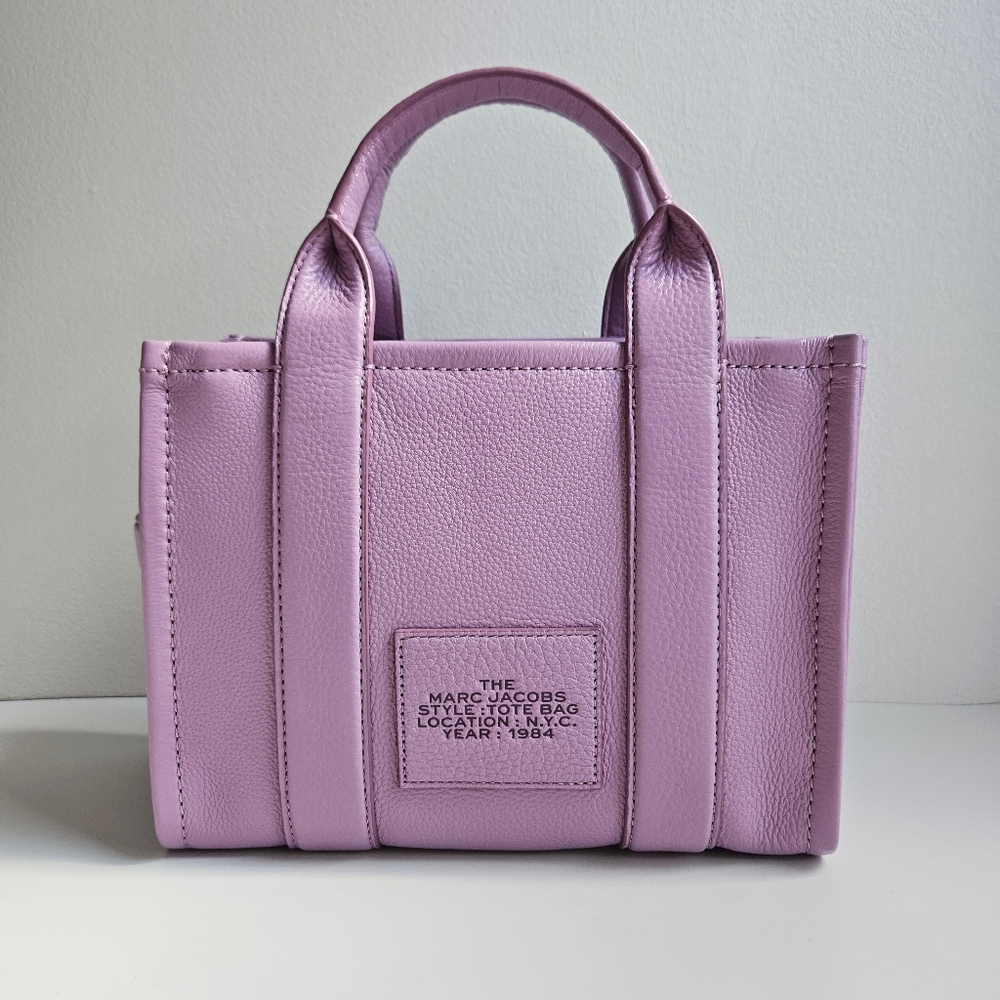 Marc Jacobs Leather Small Tote Bag in Regal Orchid - Picture 4 of 16